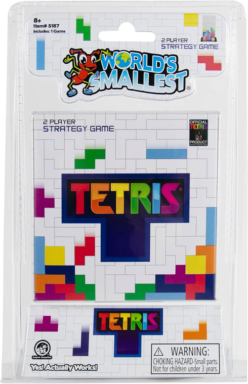 World's Smallest Tetris Board Game. Strategic Puzzle Game - Portable Travel Gaming Excitement! - Ages 8 and Up...