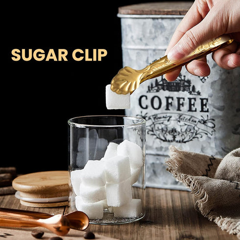 2Pack Rose Handle Sugar Tongs, Vintage Rose Relief Stainless Steel Ice Cube Clips Sugar Tongs Sliver and Gold Small Food Clips for Tea and Coffee ...