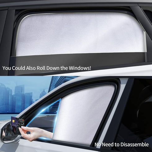Aokway Side Window Sunshade Sun Shade for Car Window Double Thickness Auto Windshield Sunshades Curtain Universal Fit for Driver for Baby UV Prote...