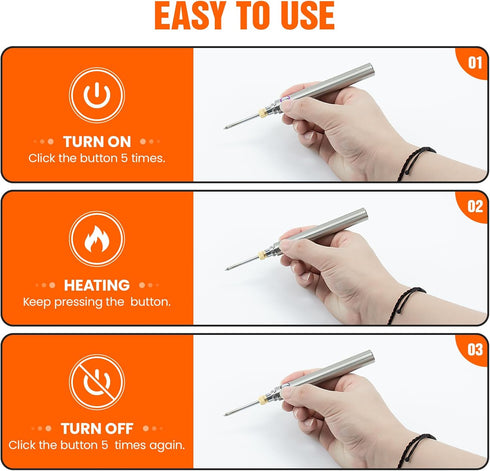 Cordless Soldering Iron Kit, USB Portable Cordless Soldering Iron with Tin Wires, Soldering Iron Stand, Soldering Iron Tool Kit Suitable for Home ...