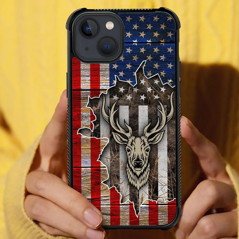 ZHEGAILIAN Case Compatible with iPhone 14 Case,Deer Flag Red Camo Case for iPhone 14 Cases for Men Boy,Drop Protection Cool Pattern with Soft TPU ...