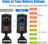USB Rocker Switch Outlet, Linkstyle QC 3.0 USB-A Port, USB C Port and Voltage Meter with Blue LED Digital Display, Waterproof 12V 24V Rocker Switc...