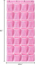 KEEPJOY 28 Pockets Hanging Shoe Organizer, Over the Door Shoe Organizer, Hanging Door Shoe Holder Rack with Mesh Pockets Large Size 65 x 23 Inch (...