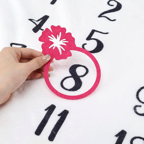 Watercolor Flowers Jungle Baby Sloth Monthly Milestone Blanket - Soft Fleece Blanket for Baby Girls - Perfect Age Photo Props and Newborn Baby Gif...