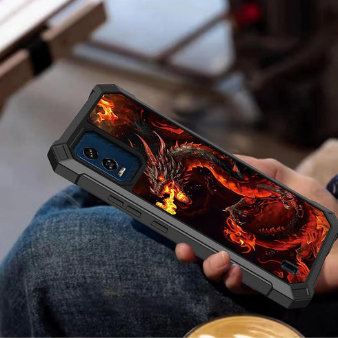 for Blu View Speed 5G Phone Case with Screen Protector,for Blu B1550VL Phone Case Dual Layer Structure Protection Shockproof Corner TPU Bumper Cas...