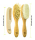 Baby Hair Brush and Baby Comb Set for Newborn, Boy and Girl - Wooden Baby Brush w/Soft Goat Bristles for Cradle Cap - Infant, Toddler Hair Brush, ...