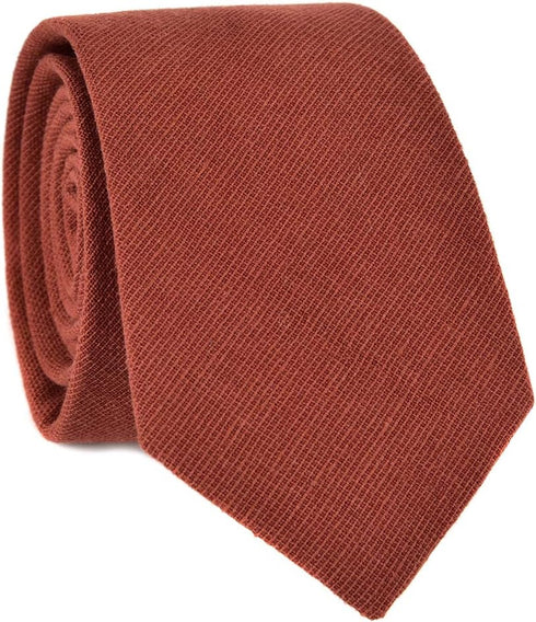 Men's Skinny Tie 2.56" Cotton Linen Necktie Perfect for Formal and Casual Occasions...