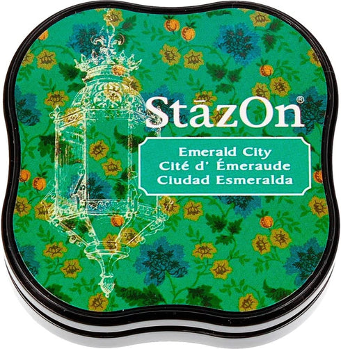 Tsukineko StazOn Midi Ink Pad, Emerald City 5.8 x 5.8 x 2.1 cm...