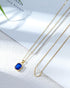 Lourny Gold Layered Crystal Necklace for Women, 18K Gold Plated Choker Emerald Green Dainty Chain Trendy Statement Necklace Jewelry for Women Gift...