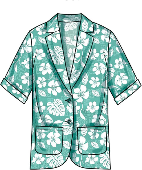 Simplicity Easy to Make Children's, Teens' and Adults' Oversized Button-Front Blazers Shorts Sewing Pattern Packet, Design Code S9930, Sizes XS - ...