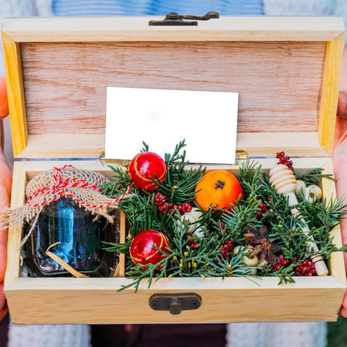 itechpanda Unfinished Wooden Box Unpainted Gift Wood Boxes with Hinged Lid Blank Natural Pine Box for Home Crafts DIY Art Storage Jewelry...
