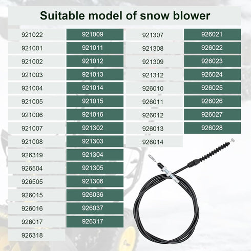 06900406 Snow Blower Chute Deflector Cable for Ariens ST824E ST1027LE ST1130DLE ST924DLE ST927LE S ST1130LET...