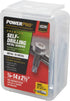 Power Pro Premium Self-Drilling Metal Screws, Zinc Plated Steel, Hex Washer Head Metal to Metal Winged Point Screws, Silver, ¼ x 2-½ inches, Box o...