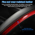 Leather Car Steering Wheel Cover, Anti-Slip Breathable for Men Women, Universal 15 Inch, Steering Wheel Cover Protector for Most Cars Trucks, Car ...