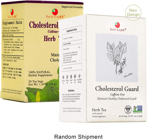 Health King Cholesterol Guard Herb Tea, Teabags, 20 Count Box...