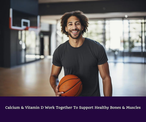 Adult Calcium + Vitamin D3 Gummies, Bone & Joint Support, Heart Support, Immune Support, Daily Nutritional Support, Grape Flavor, 60 Gummies, 30-D...