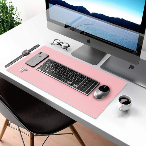 Aothia Double-Sided Desk Pad, Large Mouse Pad, Office Desk Mat, Non-Slip PU Leather Desk Blotter, Laptop Desk Pad, Waterproof Desk Writing Pad for...