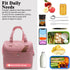 Mziart Insulated Lunch Bag Simple Bento Cooler Bag Lunch Tote Bag for Lunch Box for Women Men Adult Picnic Working Hiking Beach (Pink)...