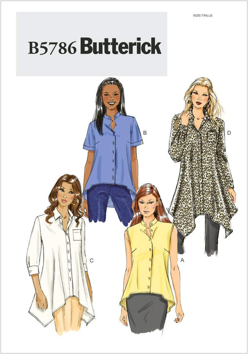 Butterick Patterns B5786F50 Misses' Shirt Sewing Pattern, Size F5 (16-18-20-22-24)...