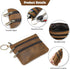 Jack&Chris Coin Purse Pouch for Men, Genuine Leather Coin Purse Zipper Pocket with Keychain Ring, Coin Bag for Men,JC301-8...