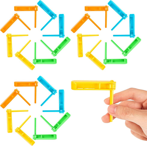 24 Pcs Plastic Ratchet Noise Makers Traditional Mexican Noisemaker Toys Rattle Ratchet Game for Sporting Events Football Games Team Cheering New Y...