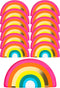 Talking Tables RAIN Happy Birthday Rainbow Shaped Plates Party Decorations, Pack of 12, Width 24cm, 9", Gold Foil and Mixed Colors...
