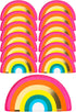 Talking Tables RAIN Happy Birthday Rainbow Shaped Plates Party Decorations, Pack of 12, Width 24cm, 9", Gold Foil and Mixed Colors...
