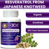 GENEX Resveratrol Supplement Japanese Knotweed 1500mg, Organic Trans-Resveratrol Capsules with BioPerine for Absorption, Gluten-Free, Vegan Supple...