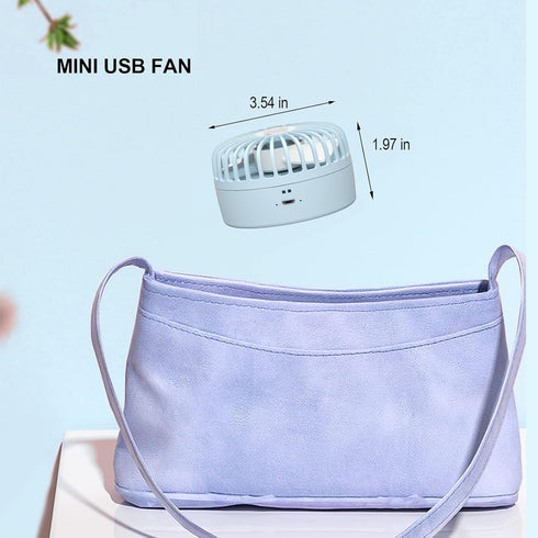 Mini Desk Fan, 3-IN-1 Portable Misting Fan, Necklace Hand Fan with Colorful LED, Small Handheld Fan Foldable, Quiet, Lanyard, Personal Fan for Wom...