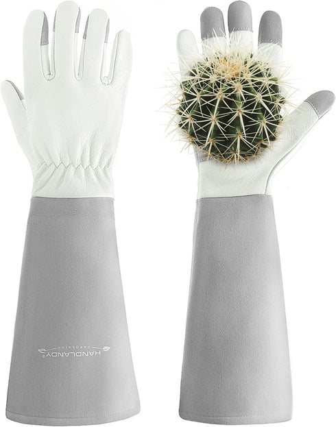 HANDLANDY Long Garden Gloves Thorn Proof for Women & Men, Rose Pruning Gauntlet Gloves, Best Protection Tool for Gardener...