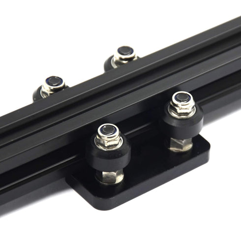 Zeberoxyz 10pcs POM Small Pulley V-Slot Wheels Kit with Double Bearing+10pcs Hexagonal Eccentric Column+10pcs Round Isolation Column for Aluminum ...