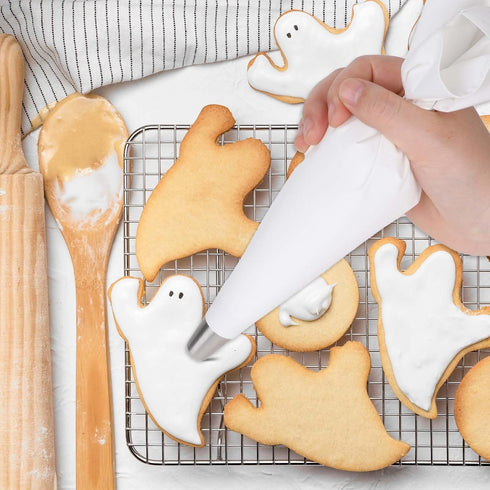 4 Pack Canvas Cloth Piping Bags Reusable Pastry Bags Fabric Icing Bags, Tipless Piping Bags for Baking, 12 inch Cake Piping Bags Cake Decorating B...