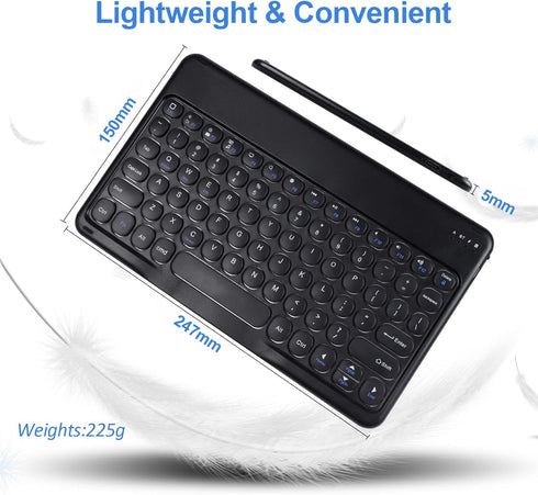 Bluetooth Keyboard and Mouse Combo,Rechargeable keyboard mouse combo,Ultra-Slim Portable Compact Wireless Mouse Keyboard Set for iPad/iPad Pro/iPa...