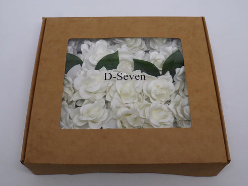 D-Seven Artificial Flowers 25pcs Gardenia Flowers with Stem for Wedding Flowers Centerpieces Bridal Shower Baby Shower Decorations DIY Wedding Bou...