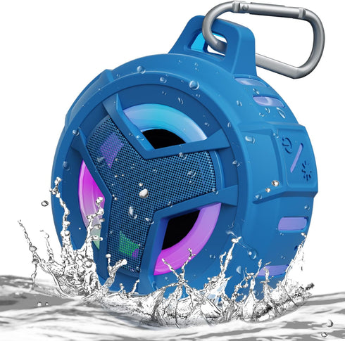 EBODA Shower Bluetooth Waterproof Speaker, IPX7 Floating Portable Wireless Small Speakers with Light, 24H Playtime for Beach, Pool, Kayak Accessor...