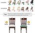 Stretch Jacquard Chair Seat Covers Set of 4, Removable Washable Dining Chair Covers Anti-Dust Dining Room Chair Covers Seat Cushion Slipcovers (4,...