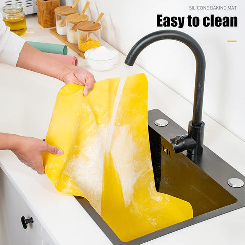 Extra Large Kitchen Silicone Pad, 23.6''x15.7'' Macaron Silicone Baking Mat, Thick Heat Resistant Mat Kneading Mat, Non Slip Non Stick Silicone Pa...