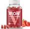Iron Gummies Supplements for Women & Kids - Multivitamin with Iron for Blood Builder, Great Tasting Iron Gummy Vitamins with Vitamin C for Max Abs...