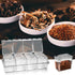 4-Cell Clear Seasoning Rack Spice Box, Storage Container Condiment Jars Acrylic Seasoning Box with Cover and Spoon (Basic Clear)...