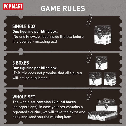 POP MART Hirono Mime Series Figures, Hirono Blind Box Figures, Random Design Action Figures Collectible Toys Home Decorations, Holiday Birthday Gi...