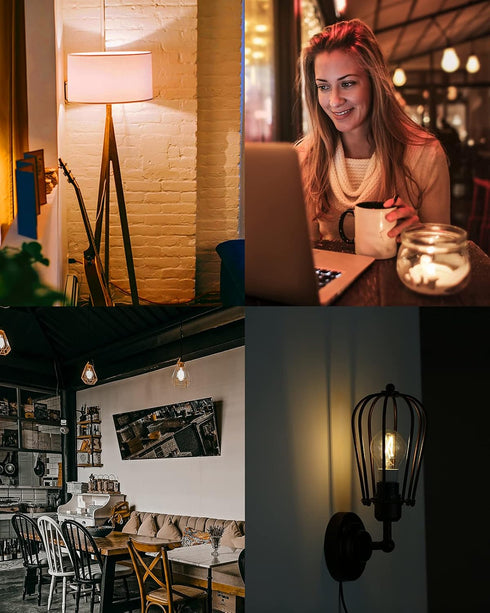 YEELIGHT Smart LED Edison Bulb, Edison Light Bulb, E26 Dimmable Filament Light Bulbs, LED Smart Vintage Edison Bulb, Compatible with HomeKit, Alex...