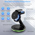 3 in 1 Charging Station for Apple Devices, 15W Fast Charger Stand Magnetic Wireless Charger Station, Rotatable & Foldable with Night Light for iPh...