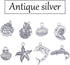 BronaGrand 40 Pieces Mixed Antique Silver DIY Ocean Fish & Sea Creatures Charms Pendants for Making Bracelet and Necklace...