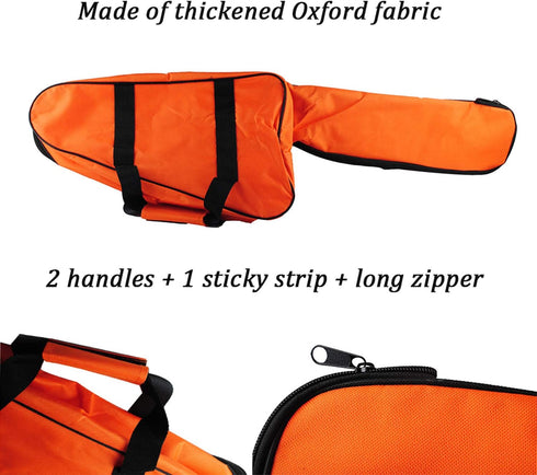 Chainsaw Bag Carrying Case Portable Protection Waterproof Holder Fit for Stihl Husqvarna 12''/14''/16'' Chainsaw Storage Bag(Orange)...