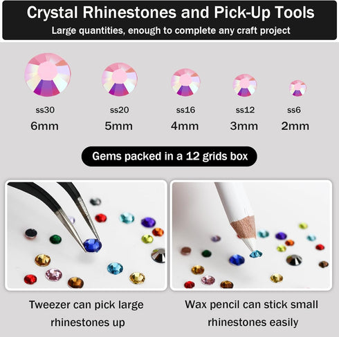 B7000 Glue with Light Pink AB Rhinestones for Crafts Clothes Shoes Fabric, 4000PCS Flatback Rhinestone for Nails Face Tumblers, Glue Fix Gems Beje...