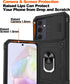 for Samsung Galaxy A35 5G Case with Slide Camera Cover & Screen Protector*2, A35-Case Build in 360° Rotating Ring Kickstand, Military Grade Protec...