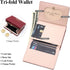 Wallet for Women Cute Wallet Card Holder for Girls Small Trifold RFID Blocking Wallet Zipper Leather Short Purse (Red)...