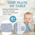 5PCS Travel Suction Plate for Baby, Portable Silicone Suction Plate to Go,Baby Divided Plate Feeding Set with Travel Bag for Toddler Baby Plate Di...