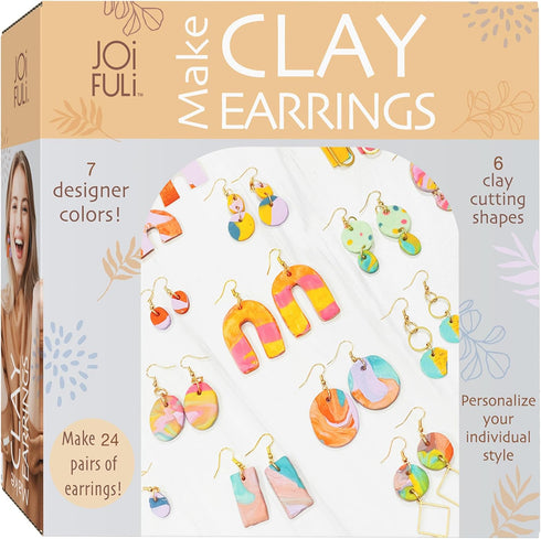JOiFULi 132 Pc- Complete DIY Friendship Craft Set for Teens, Ages 12+ Aesthetic Polymer Clay Earring Jewelry Craft Making Set...