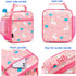 FlowFly Kids Lunch box Insulated Soft Bag Mini Cooler Back to School Thermal Meal Tote Kit for Girls, Boys, Unicorn...